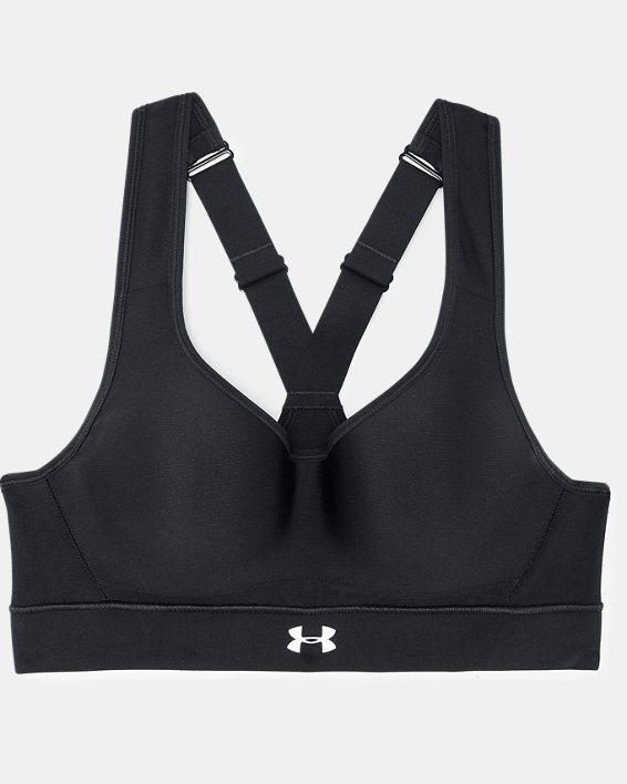 Women's HeatGear Armour® High Support Sports Bra, Black, pdpMainDesktop image number 3